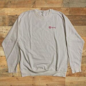 Spotify Crew Sweater White/Pink XL